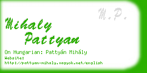mihaly pattyan business card