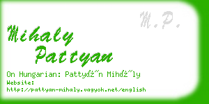 mihaly pattyan business card